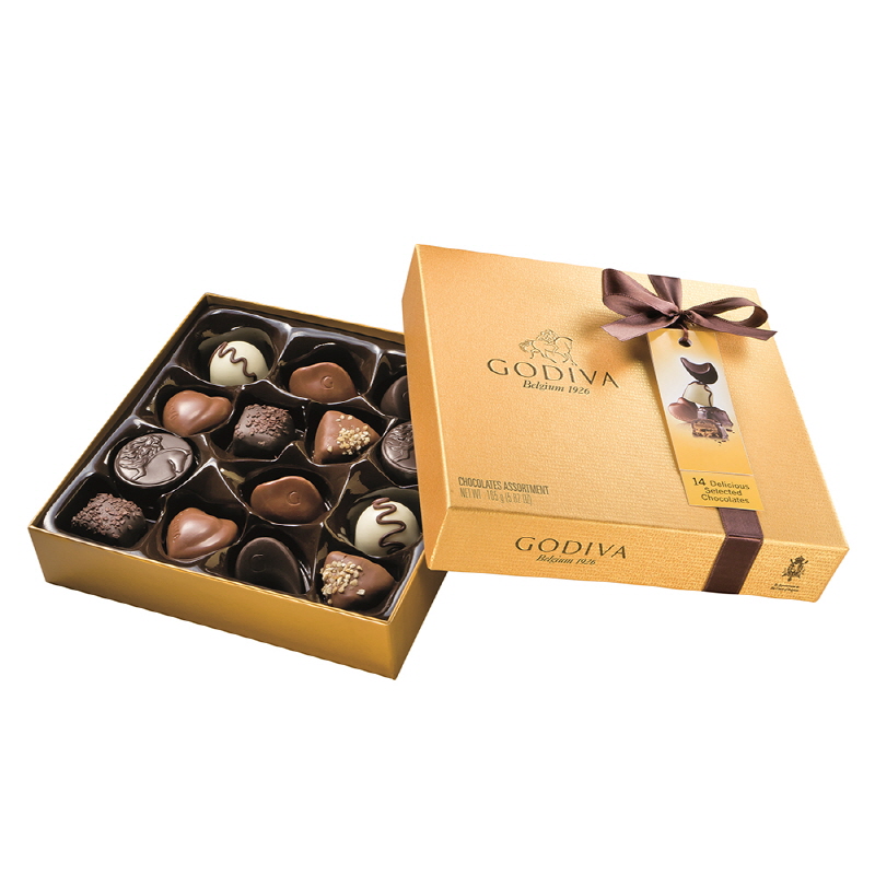 GODIVA GDV GOLD RIGID BALLOTIN 14PCS