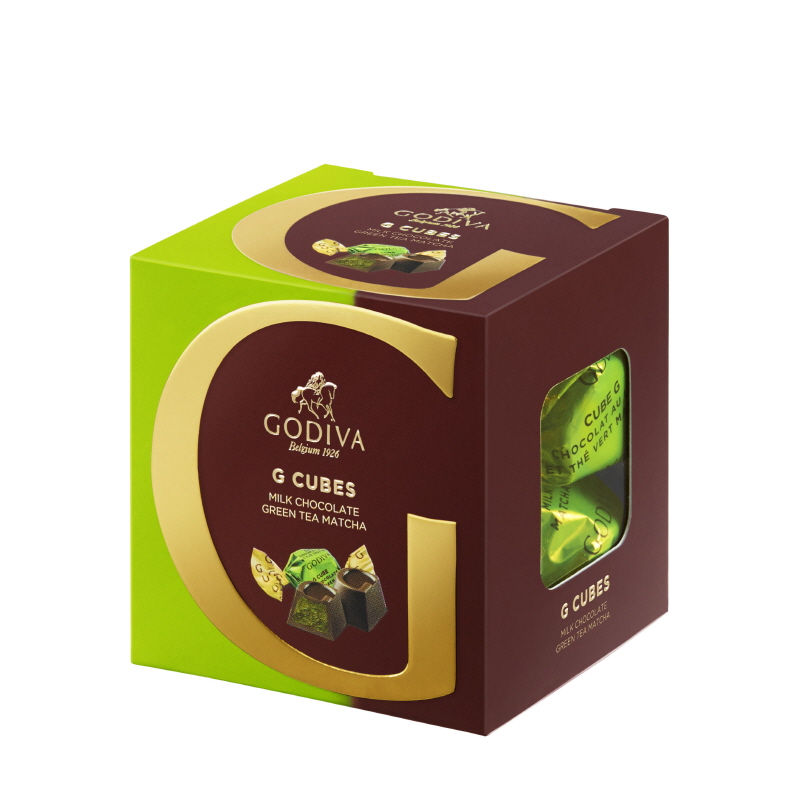 GODIVA G CUBE MILK CHOCOLATE MATCHA G